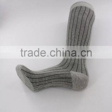 Autumn Winter Combed Cotton Knee High Grey Socks photo-2