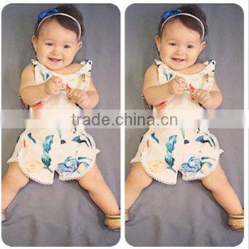 2017 summer children's wear wholesale baby clothes with flowers