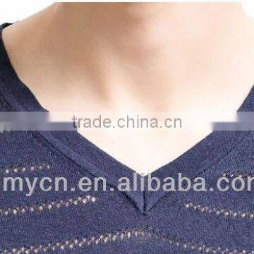 2014 Hot Sale Men's Horizontal Stripes Pattern Jacquard Pullover Sweater