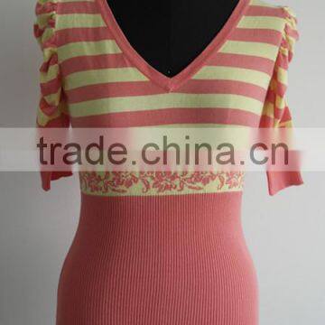 ladies rib knit pullover sweater knitting pattern