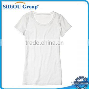 2014 New Design blank white 100 percent cotton t shirt