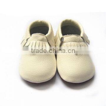 hard sole baby leather moccasin shoes 3 sizes in stock,rubber sole shoes for kids