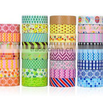 Different Patterns Washi Tape Customized Colors Adhesive Paper Tape 1.5cm*10m photo-3