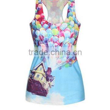 Coloured Balloon Digital Printing Women's Tank Top photo-1