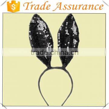Factory Sale Black Color Rabbit Ear Headband for Easter photo-1