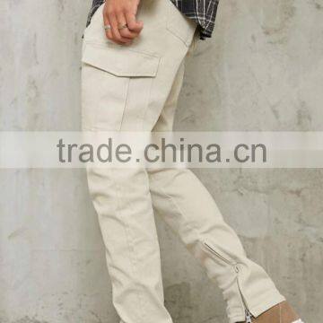 Latest Design Casual Men Custom Pocket Twill Cotton Autumn Plain Cheap Cargo Pants photo-3