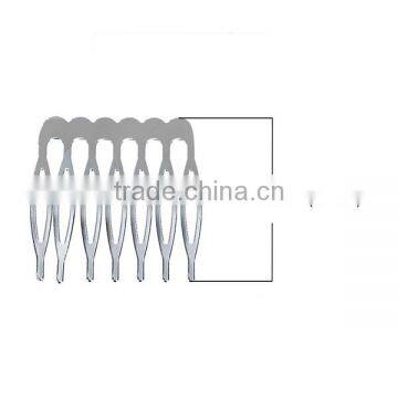 Iron Based Alloy Hair Clips Findings Rectangle Silver Tone 39mm x 37mm photo-2