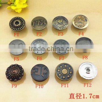 Accessories button / jeans button / Metal Toggle buttons overalls / rivet buttons / high-end word deduction