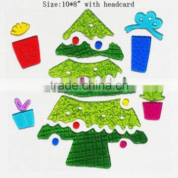 Christmas Jelly Window Decoration Gel Christams Tree Snowman Glass Sticker Festival Decoration photo-2