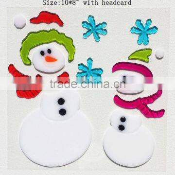 Christmas Jelly Window Decoration Gel Christams Tree Snowman Glass Sticker Festival Decoration photo-4