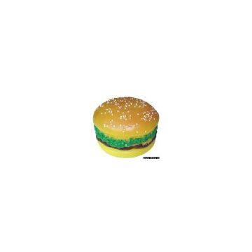 Vinyl Hamburger Pet Toy