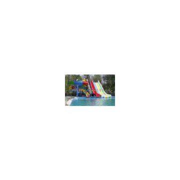 Children Swimming Pool Water Slide 6 Lines For Water Playground