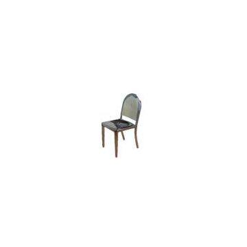 Semiellipse navy side chair