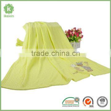 Animal thermal embroidered Flannelette Blanket