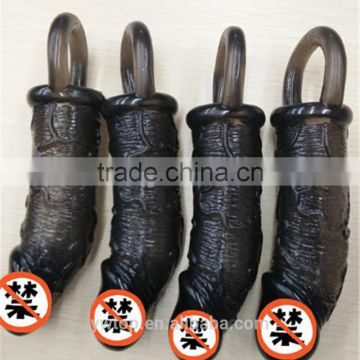 Male Sex Long Time Black Crystal Reusable Condom Penis enlargement Delay Sex Toy