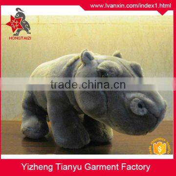 Custom fine quality wild animal plush toy blue hippo plush toy