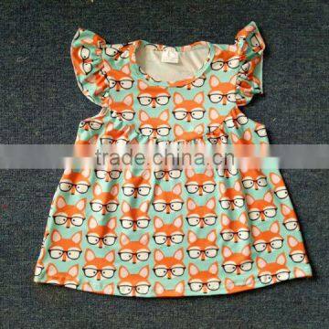 Baby Clothes Fashion Girl Dress Kids Flower Printed Children Frocks Designs Knitted Ruffle Dress photo-2