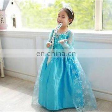 Christmas frozen elsa costume Elsa Dress Cosplay Costume in frozen Kids Princess Dresses elsa costume For Girl FC2005