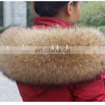 Real Genuine Raccoon Fur Hat Brim Collar Scarf Scarves