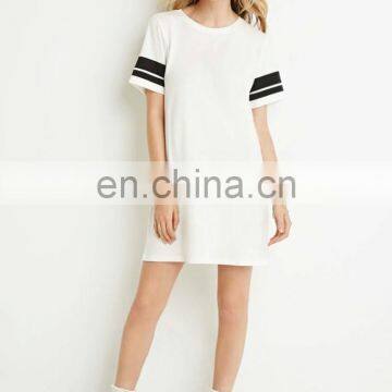 The Latest Fashion Round Neck-Line Above Knee White Dress