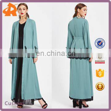 OEM China manufacturer turkish muslim long dress,black lace contrasting maxi dress muslim,abaya models dubai muslim