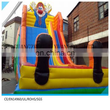 inflatable clown giant inflatable slide/inflatable stair slide/inflatable double lane slip slide