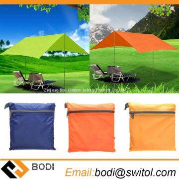 210T nylon fabric Ultralight Sun Shelter Camping Mat Beach Tent Pergola Awning Canopy 190T Taffeta Tarp Camping Sunshelt