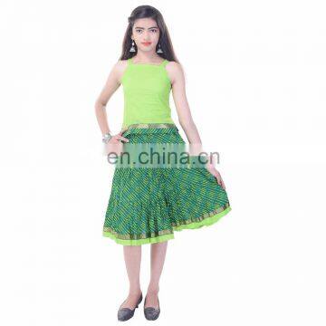 Soundarya new design casual printed skirt with top for girls