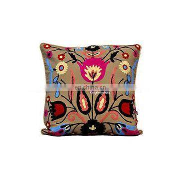 Indian Handmade Suzani Embroidered Cushion Covers Uzbek Throw Pillow Cover Cushion Ethnic Decorative Vintage Cases Home Art photo-3