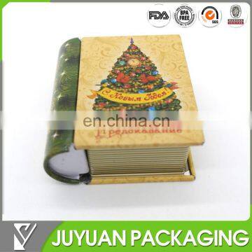 custom metal tin book box/book shape tin can metal box