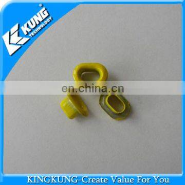 Yellow color oval groove buckle for shoes/groove buckle