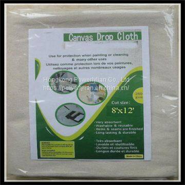 9 x 12ft Canvas Drop Cloth China Supplier Cotton Drop Sheet photo-5