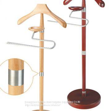 Good Quality Beech wood vertical clothes hanger for 5-star hotel