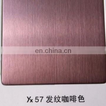 304 stainless steel sheet 1mm thick coffee color stainless steel plate