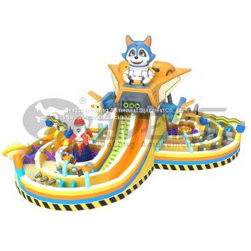 Large playground indoor inflatable amusement park for sale