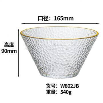 Japanese Hammer Pattern Glass Bowl for Home photo-4