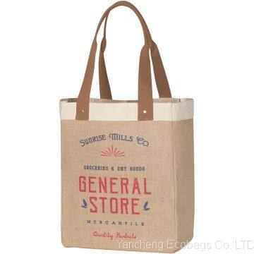 Jute handbag shopping promotional burlap travel jute environmental protection bag