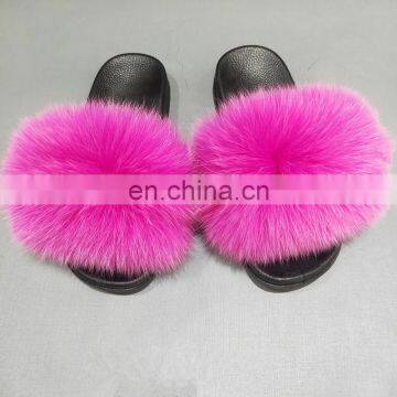 Amazon Hot Sale Factory Price Fashion Women Indoor Soft with The Faux Fur Sandals Furry Slipper for Ladies