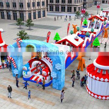 2020 Outdoor All in One Kids 5K Santa Party Inflatable Obstacle Course for Events photo-2