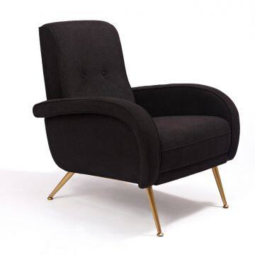 High Back Upholstered Lounge Armchair