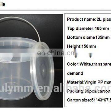 домашние пластиковые изделия, пластиковая ведро - контейнер объемом 2 л photo-6