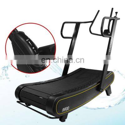 Curved treadmill & air runner for HIIIT running machine with low noise gym equipment set eco-friendly for commericial use