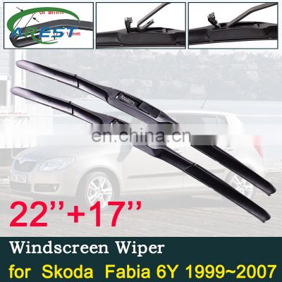 Car Wiper Blades Brushes for Skoda Fabia 6Y 1999~2007 MK1 Front Windscreen Wipers Accessories 2000 2001 2002 2003 2004 2005 2006