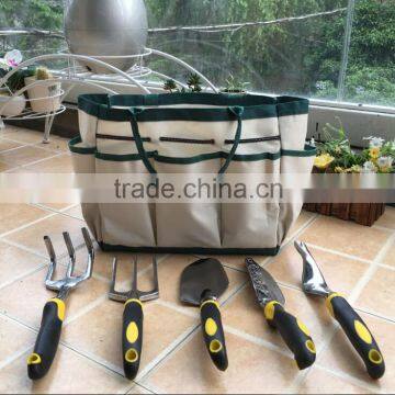 (10101) High quality TPR handle shovel, rake, fork, prong head shovel aluminum garden tools set
