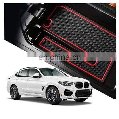 Interior Accessories Parts Silicone Armrest Rest Storage Box Center Control Console Organizer Tray For BMW X4 2019-2021