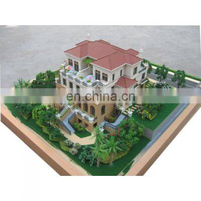 House villa maquette architecture scale model with landscape led light