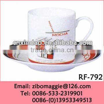 220CC Hot Sale Personalized Ceramic Promotion Tea Cups and Saucers with Good Quality