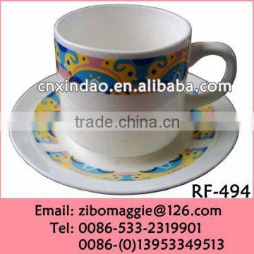 Professional China Manufactured Ceramic Custom Coffee Cups and Saucers for Wholesale