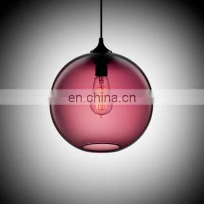 Colorful Glass Sphere Pendant Lamp E27 Retro Indoor Decorative Lighting