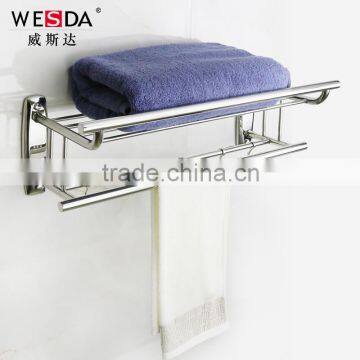 WESDA Stainless Steel Bathroom Hang Towel Rack Hanging Shower Rack photo-2